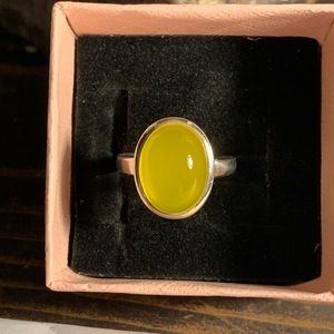 One left!Alchemy63 Handmade Yellow Chalcedony Ring